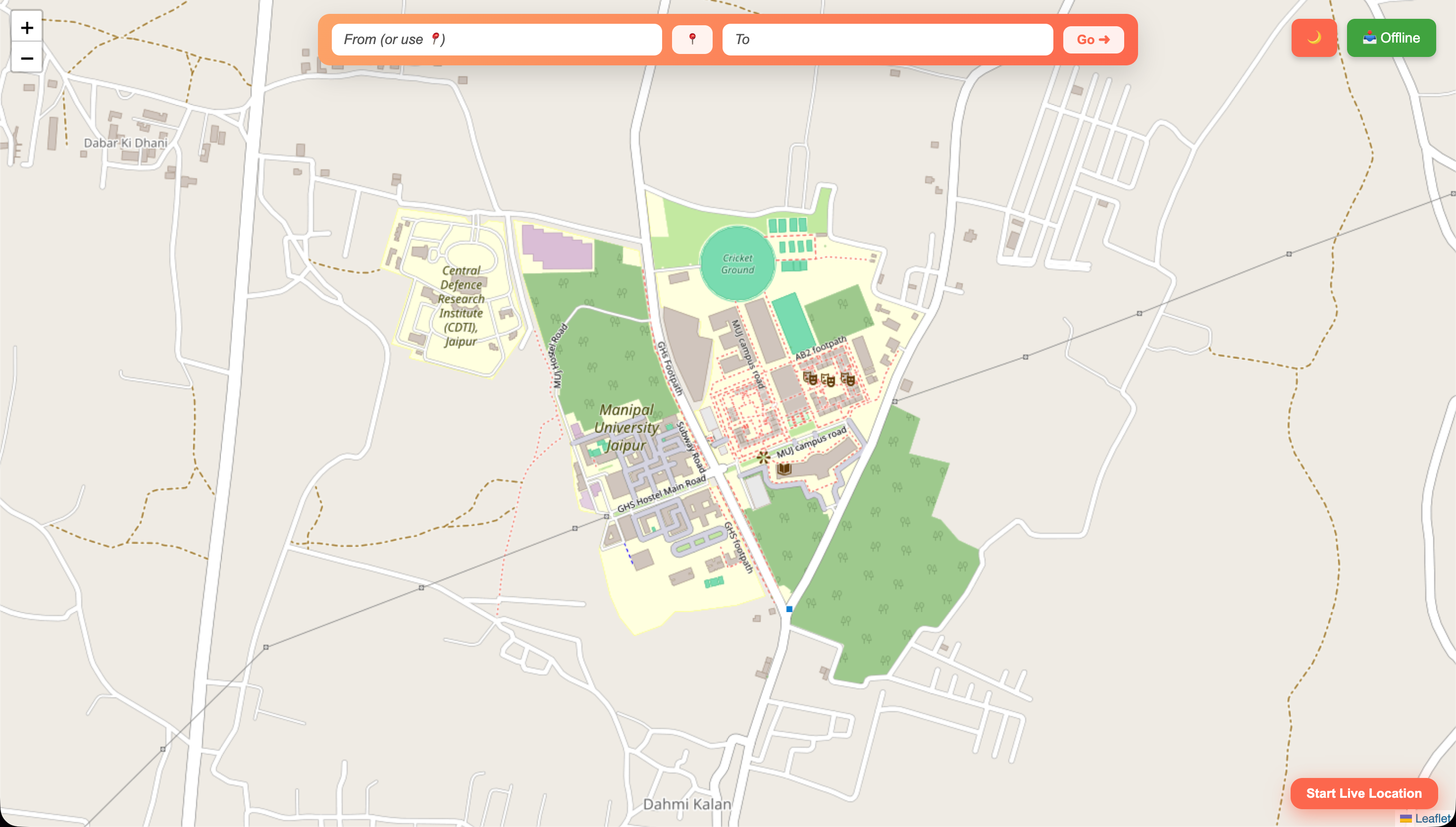 MUJ Campus Map Preview